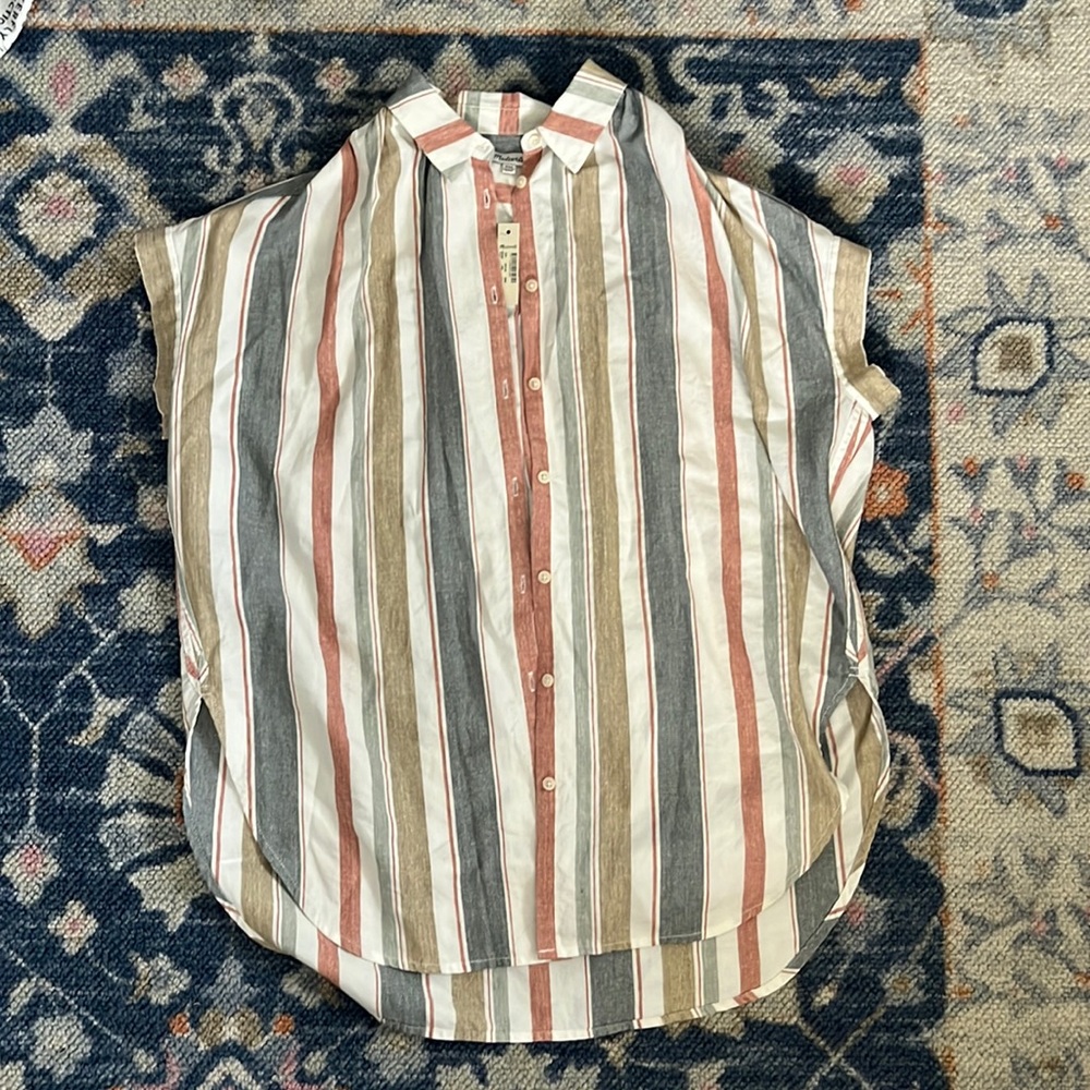 Madewell NWT striped tunic shirt!